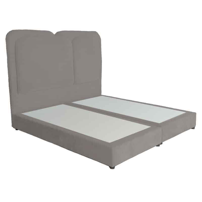 رمادي فاتح2 نيوزلندا | هيكل سرير من البوكليه - ديباج - الصورة 1