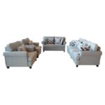 Hana | Sofa Set in Velvet Fabric: Two Single Seaters, Double, Triple, - Dibaj