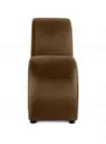 ⁦أريكة استرخاء رومانسية شيزلونج صغيرة سادة من المخمل - بني - 170x70x40سم⁩ - الصورة ⁦4⁩