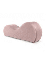 ⁦أريكة استرخاء رومانسية شيزلونج صغيرة سادة من المخمل - زهري فاتح - 170x70x40سم⁩ - الصورة ⁦3⁩