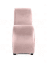 ⁦أريكة استرخاء رومانسية شيزلونج صغيرة سادة من المخمل - زهري فاتح - 170x70x40سم⁩ - الصورة ⁦4⁩