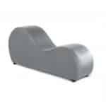 أريكة استرخاء رومانسية شيزلونج صغيرة سادة من المخمل - رمادي - 170x70x40سم