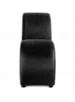 ⁦أريكة استرخاء رومانسية شيزلونج صغيرة سادة من المخمل - أسود - 170x70x40سم⁩ - الصورة ⁦4⁩