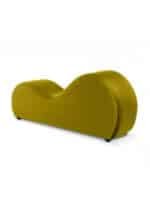 ⁦أريكة استرخاء رومانسية شيزلونج صغيرة سادة من المخمل - ذهبي - 170x70x40سم⁩ - الصورة ⁦3⁩