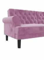 ⁦شوكولا | 3 - مقاعد صوفا من المخمل 212x82x84 سم   - بنفسجي فاتح⁩ - الصورة ⁦5⁩