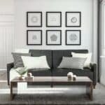 نارا | 3 - مقاعد صوفا من الكتان 193x85x86 سم - رمادي غامق