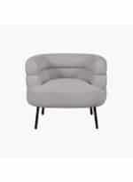 ⁦كرسي من البوكليه والخشب السويدي  60x70x55 سم - رمادي⁩ - الصورة ⁦2⁩