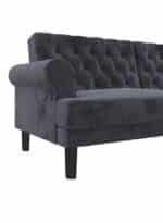 ⁦شوكولا | 3 - مقاعد صوفا من المخمل 212x82x84 سم   - رمادي غامق⁩ - الصورة ⁦4⁩