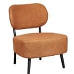 كرسي من البوكليه وأرجل خشب سويدي - بني