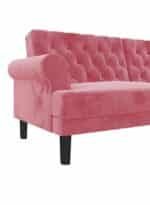 ⁦شوكولا | 3 - مقاعد صوفا من المخمل 212x82x84 سم   - زهري غامق⁩ - الصورة ⁦4⁩