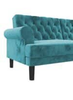 ⁦شوكولا | 3 - مقاعد صوفا من المخمل 212x82x84 سم   - تركواز غامق⁩ - الصورة ⁦5⁩