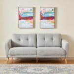 أدلير | 3 - مقاعد صوفا من القماش 92x87x194 سم - رمادي