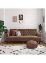 شوكولا | 3 - مقاعد صوفا من المخمل 212x82x84 سم   - بني فاتح