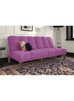 سوسو | 3 - مقاعد صوفا من المخمل 180x84x94 سم  - بنفسجي فاتح