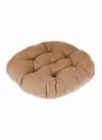 ⁦مخده وسادة ديكور منجدة مربعة من المخمل الناعم بتصميم سادة وألوان جذابة - بيج⁩ - الصورة ⁦2⁩