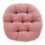 مخده وسادة ديكور منجدة مربعة من المخمل الناعم بتصميم سادة وألوان جذابة - زهري فاتح