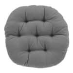 مخده وسادة ديكور منجدة مربعة من المخمل الناعم بتصميم سادة وألوان جذابة - رمادي غامق