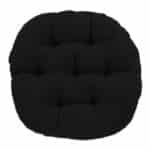 مخده وسادة ديكور منجدة مربعة من المخمل الناعم بتصميم سادة وألوان جذابة - أسود