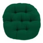 مخده وسادة ديكور منجدة مربعة من المخمل الناعم بتصميم سادة وألوان جذابة - أخضر غامق