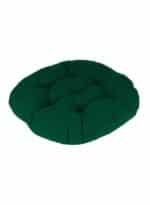 ⁦مخده وسادة ديكور منجدة مربعة من المخمل الناعم بتصميم سادة وألوان جذابة - أخضر غامق⁩ - الصورة ⁦2⁩