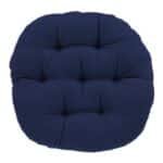 مخده وسادة ديكور منجدة مربعة من المخمل الناعم بتصميم سادة وألوان جذابة - أزرق غامق