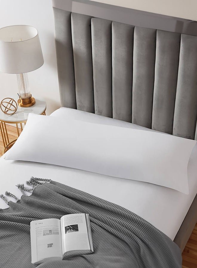 N49739763A_2.jpg مخده نوم طويلة سادة من مايكروفايبر - أبيض 150x50سم - الصورة 1