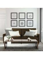 نارا | 3 - مقاعد صوفا من الكتان 193x85x86 سم - بني