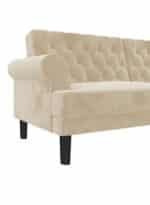 ⁦شوكولا | 3 - مقاعد صوفا من المخمل 212x82x84 سم   - بيج فاتح⁩ - الصورة ⁦5⁩