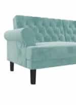 ⁦شوكولا | 3 - مقاعد صوفا من المخمل 212x82x84 سم   - تركواز فاتح⁩ - الصورة ⁦5⁩