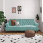 شوكولا | 3 - مقاعد صوفا من المخمل 212x82x84 سم   - تركواز فاتح