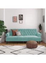 شوكولا | 3 - مقاعد صوفا من المخمل 212x82x84 سم   - تركواز فاتح