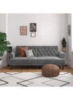 شوكولا | 3 - مقاعد صوفا من المخمل 212x82x84 سم   - رمادي