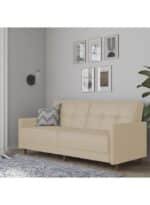 ⁦أوديسا  | 2 - مقاعد صوفا من المخمل 193x85x86 سم  - بيج فاتح⁩ - الصورة ⁦2⁩