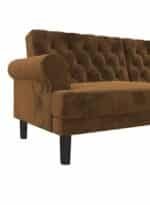 ⁦شوكولا | 3 - مقاعد صوفا من المخمل 212x82x84 سم   - بني⁩ - الصورة ⁦5⁩