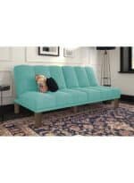 سوسو | 3 - مقاعد صوفا من المخمل 180x84x94 سم  - تركواز فاتح