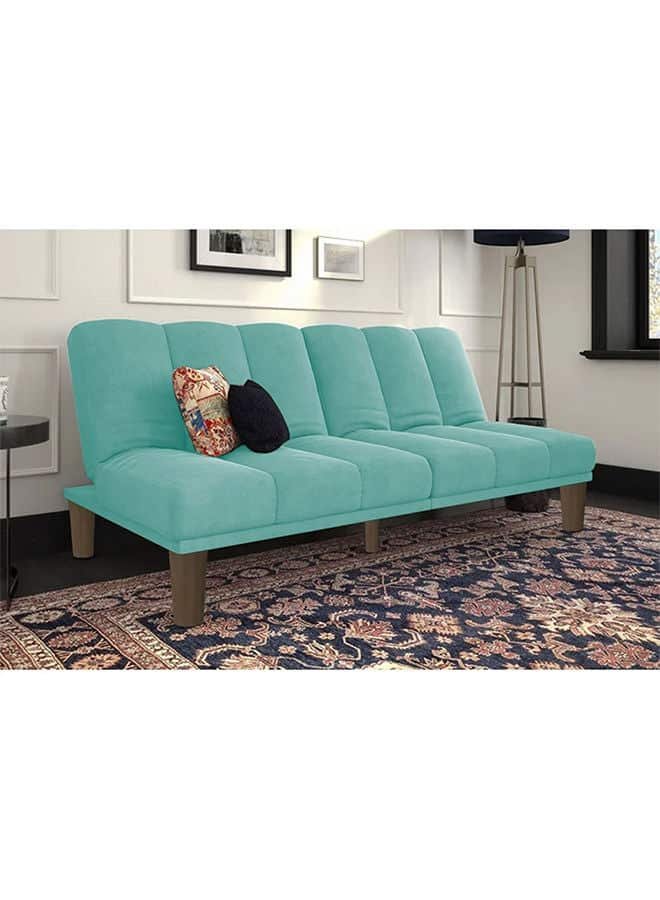 eaac79fd-a42f-4e0e-b66a-42af3122948b.jpg سوسو | 3 - مقاعد صوفا من المخمل 180x84x94 سم - تركواز فاتح - الصورة 1