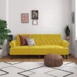 شوكولا | 3 - مقاعد صوفا من المخمل 212x82x84 سم   - ذهبي