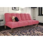 سوسو | 3 - مقاعد صوفا من المخمل 180x84x94 سم  - زهري غامق