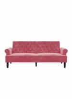 ⁦شوكولا | 3 - مقاعد صوفا من المخمل 212x82x84 سم   - زهري غامق⁩ - الصورة ⁦3⁩