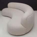 4مقاعد|كنبة من البوكليه والخشب السويدي - أبيض