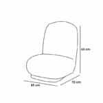 ⁦كرسي جانبي من البوكليه والخشب السويدي - أبيض⁩ - الصورة ⁦2⁩