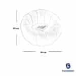 ⁦كرسي جانبي من البوكليه والخشب السويدي - بيج فاتح⁩ - الصورة ⁦2⁩