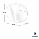 ⁦كرسي جانبي من البوكليه والخشب السويدي - أبيض⁩ - الصورة ⁦2⁩