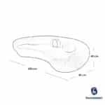 ⁦3مقاعد|كنبة من البوكليه والخشب السويدي - بيج⁩ - الصورة ⁦2⁩